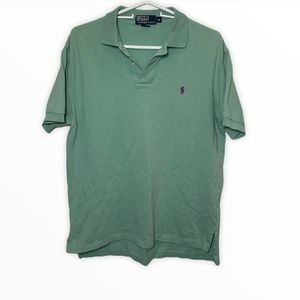 Ralph Lauren Mint Polo With Purple Logo SZ M